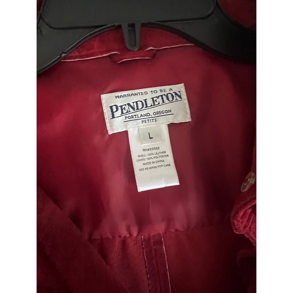 Pendleton 100% Suede Leather Shirt Jacket‎ Large - Picture 5 of 6